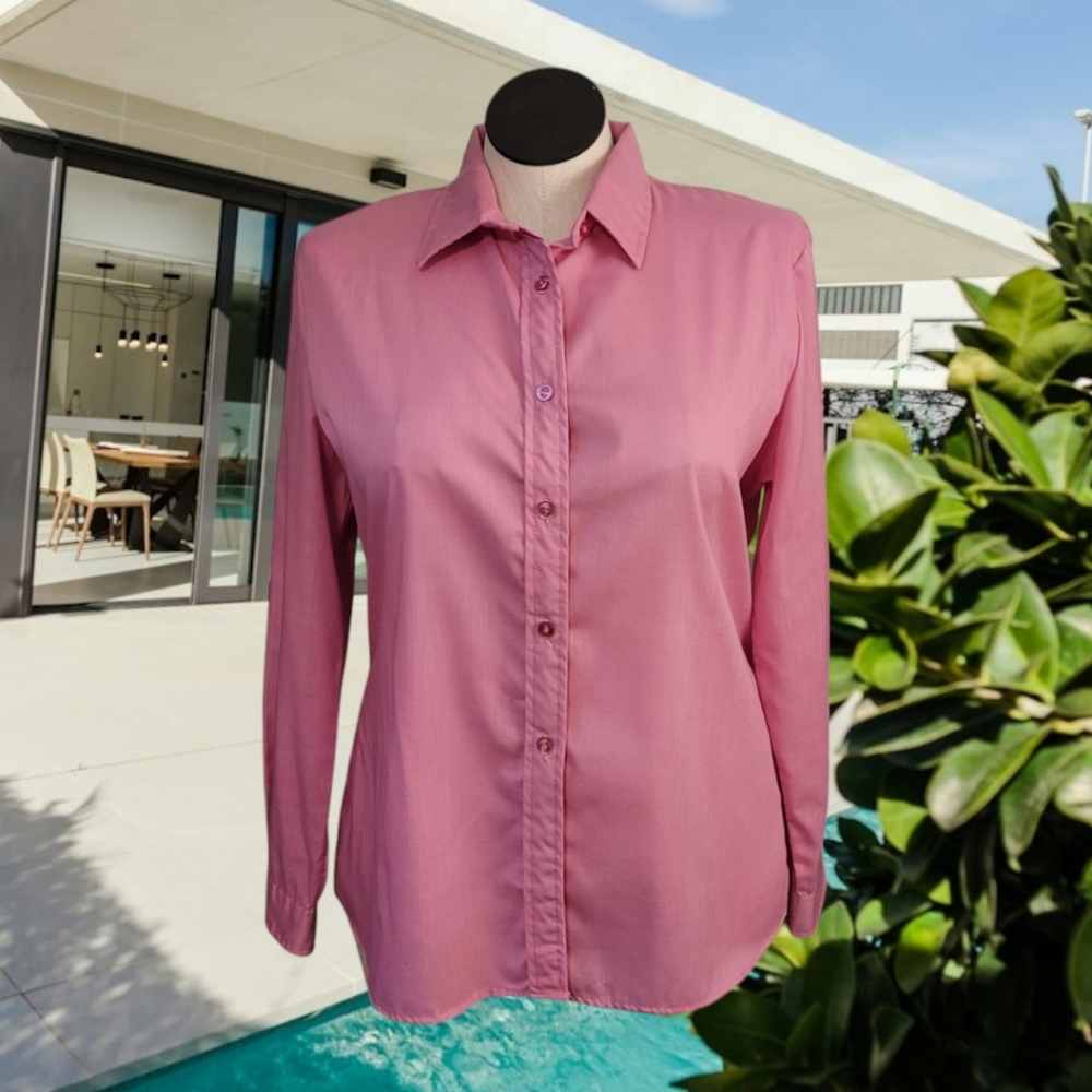 Vintage 70s Pink Classic Blouse